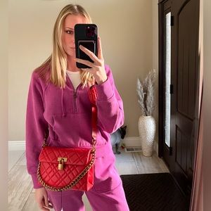 NWT KURT GEIGER LONDON Brixton Lock Crossbody Red Bag
with dusting bag